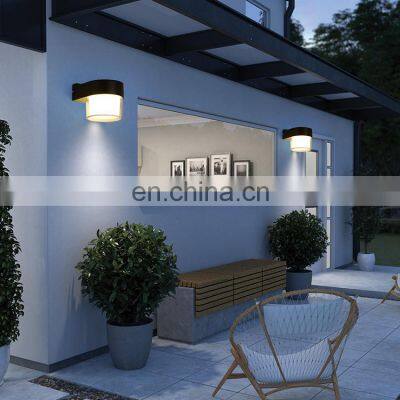 HUAYI Waterproof IP54 Decoration Aluminum Acrylic Antique Round Outdoor Light Adjustable Wall Lamp