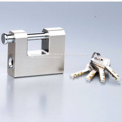 D shaped heavy duty iron container shutter rectangular padlock lock