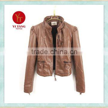 Hot Sale Women pu Jacket 2015 New Style