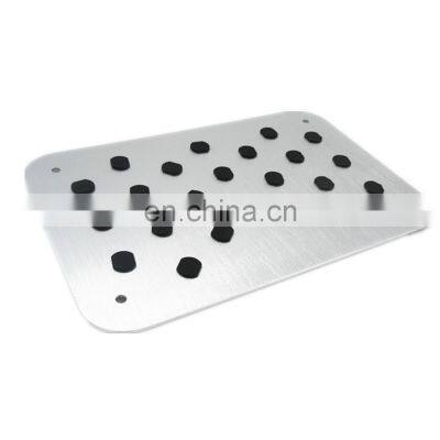 Aluminum Alloy Universal Cab Car Floor Mat Carpet Heel Pad Plate Foot Metal Pedal Pad Front Disk Brakes Pads