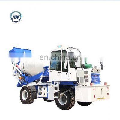 bridge construction 76KW vertical type  mini truck mounted self loading cement small mixer truck