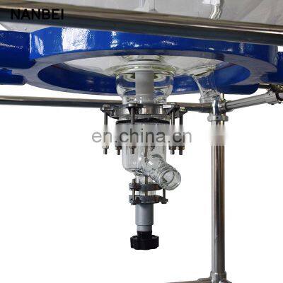 Stirring Mixing Agitated Tank Glass Reactor With Double Receiving Flask photo-3