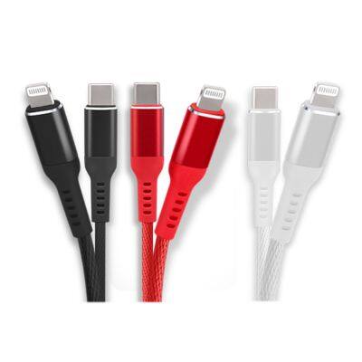 New Arrival Nylon Braided USB-C to Lightning Charging Cable Mfi Certified 20W PD Fast Charger for IPhone 12 photo-4