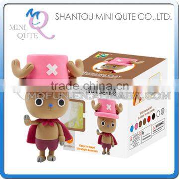 Mini Qute Bonnie kawaii boy Anime One piece Chopper DIY cartoon model building block plasticine clay educational toy NO.BN9994-1