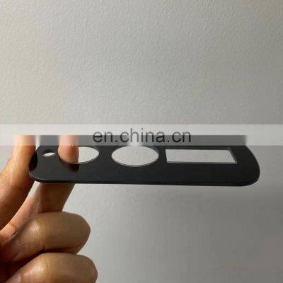 Black Printed Silk Screen Tempered Glass With Holes for Instrument Panel Glass photo-3
