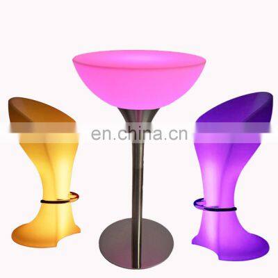 wireless illuminated glowing led portable led light bar cocktail night club led furniture bar tables and chairs sofa set