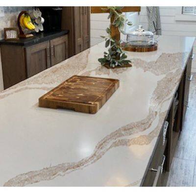 Code：7289，Calacatta Artificial Stone Quartz Slab Kitchen Countertops photo-3