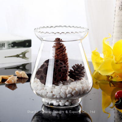Clear Round Transparent Hydroponic Flower Glass Hyacinth Bud Vase for Home Decoration photo-2