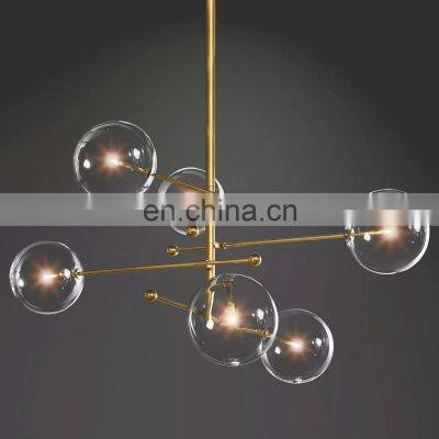 Glass Led Pendant Light Indoor Living Room Restaurant Hanging Modern Chandelier