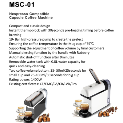 Nespresso Compatible Capsule Coffee Machine