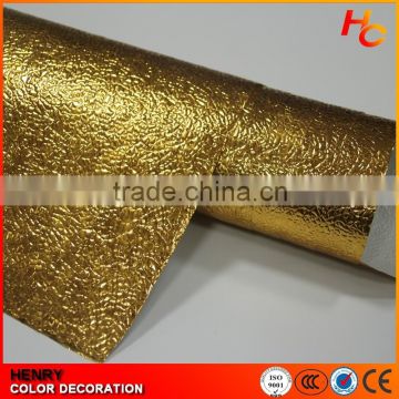 Golden aluminum color pvc self adhesive foil for furniture cover decoration with low price