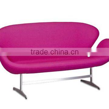 Replica Classic Fiberglass Material Fabric/genuine Leather Double Position/2 Seater Swan Sofa Desined by Arne Jacobsen photo-2