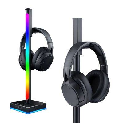 New App Control Ambient Light RGB LED Backlight Levitating Gaming Headphone Headset Stand Music Sync Led Lights Gameroom