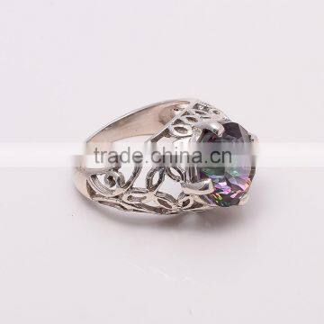 MYSTIC TOPPAZ RING Ring,925 Sterling Silver Jewelry Wholesale,WHOLESALE SILVER JEWELRY,SILVER EXORTER,SILVER JEWELRY FROM INDIA photo-2