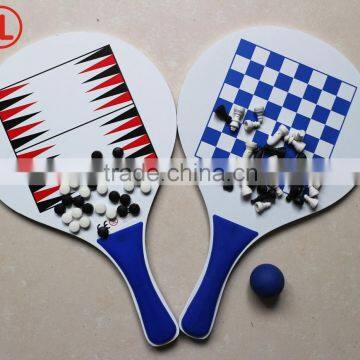 popular beach paddle beach tennis rackets,wooden racket with chess