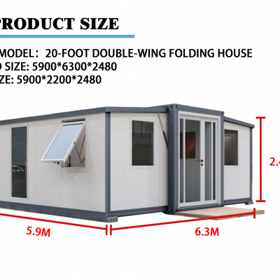 Luxury Oem Factory Low Price 2025 Extended Container House Expandable Prefab Living 20ft 40ft With 3 Bedrooms