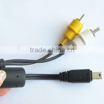 8 PIN Mini USB TO 2 RCA Cable