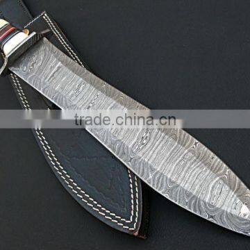 udk h109" custom handmade Damascus hunting knife / Bowie knife with Buffalo horn handle