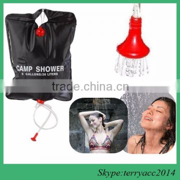 5 Gallon/20L Solar Camping Shower Outdoor PVC Bag Hiking Heated Water