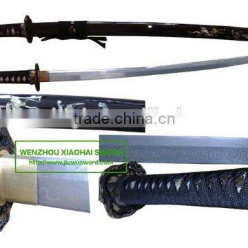 high quality damascus steel high carbon steel dragon handmade katana samurai sword HK068