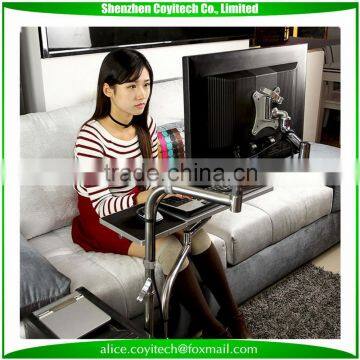 Floor type folding sitting standing computer desk table with assembly instructions