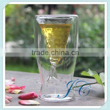 Transparent Double Wall Glass Cup/Beauty female cup/Espresso/Cappuccino glass cup