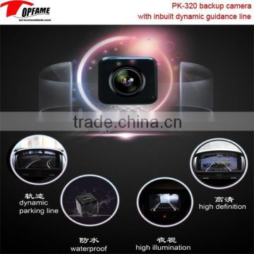 Inbuilt Trajectory dynamic parking line camera for car