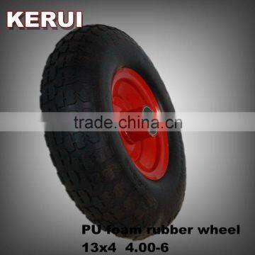 Wholesale China factory PU foam rubber wheel4.00-6 for wheelbarrow