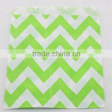 Biodegradable Chevron Party Favor Paper Bags 11 Mix Colors For Party, Food Packing