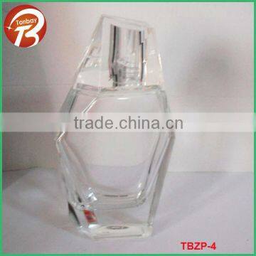 100ml diamond perfume glass bottle with surlyn cap TBZP-4
