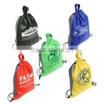 Reusable Non woven Drawstring Backpack Bag