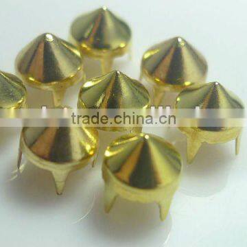 6mm-9mm Conical punk spike studs,press copper rivet studs for leather bags