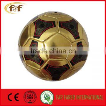 Gold color ball / rubber bladder PVC / TPU / PU soccer ball