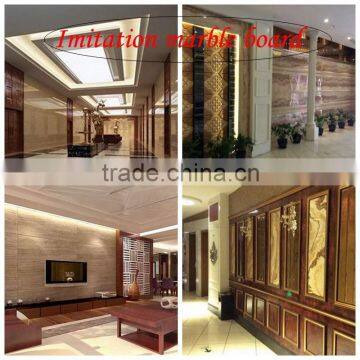 Best selling 4'*8' imitation marble wall board for decorative interior wall board from China for hotel