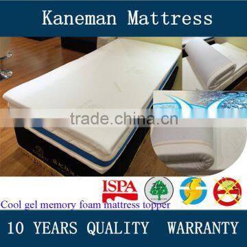 Cool gel memory foam mattress topper