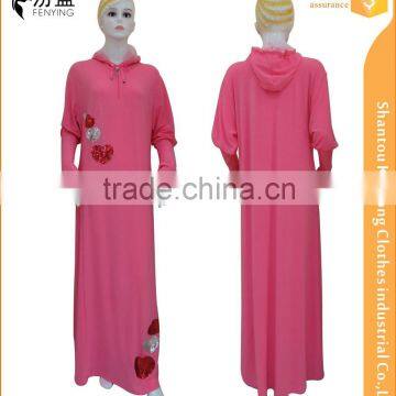 95%polyester 5%spendax milk silk casual muslim gown with cap