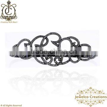 925 Sterling Silver Floral Palm Bracelet, Diamond Fashion Jewelry, Pave Diamond Wholesaler, Silver Jewelry Manufacturer