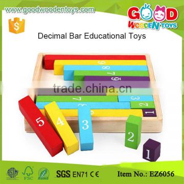 Learning Center Teaching Resource Colorful Fraction Bar Wooden Kids Educational Toys