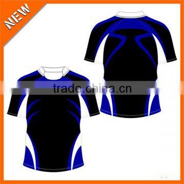 Sublimtion Rugby jersey New Design, polyester dry fit rugby jersey