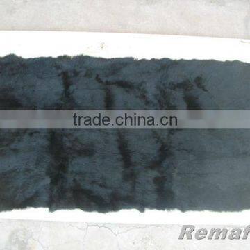 Kid Goat Fur Plate--- Pure Black Color