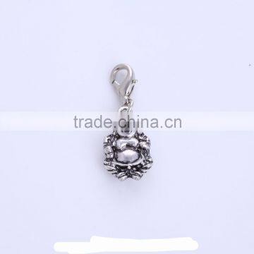 OEM Silver Plated Buddhism Jewelry Meditation Buddha Charms for Jewelry Making