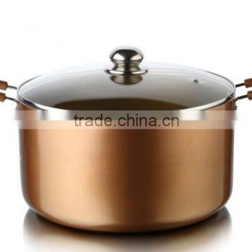 Mini cobre acero inoxidable cazuela de aluminio con carril
