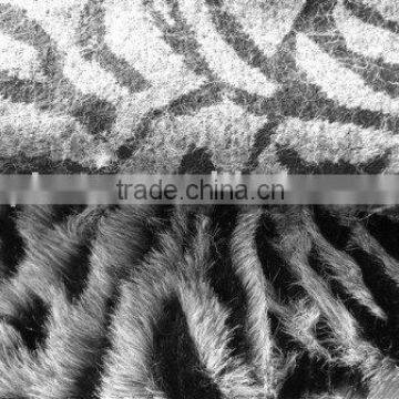 jacquard fake fur