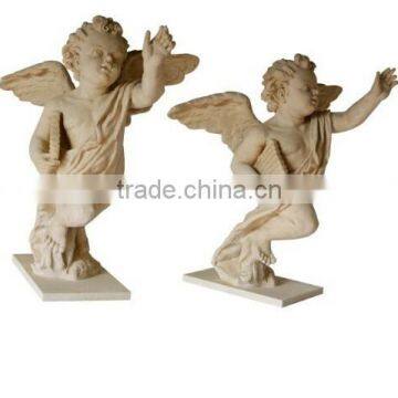 Garden Decorative Hand Carved Stone Life Size Angel Statue