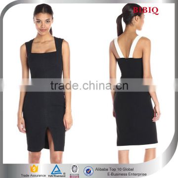 OEM Alibaba China Sleeveless Bandage Bodycon Party Dress for Young Ladies