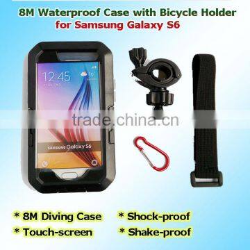 2015 New Touch Screen IPX8 8M Waterproof Smartphone Bicycle Motor Golf Holder Diving Protective Cover Bag for Samsung Galaxy S6                        
                                                Quality Choice