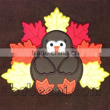 Cute Turkey Applique A-line Dress for Thanksgiving photo-2