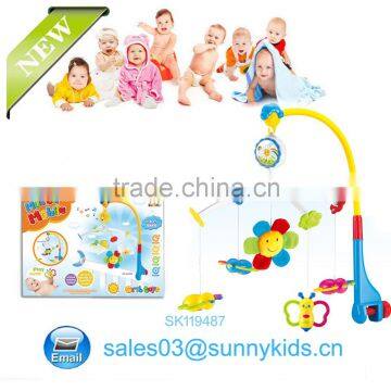 cheap plastic baby rattle toys bed bell hanging toy