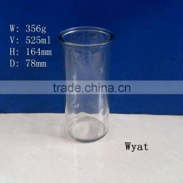 2015 round cylinder glass candle jar for home decoration SLJc30