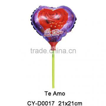 2016 Wholesale heart rose shaped foil balloon Te Amo helium balloon wedding event birthday anniversary party decoration